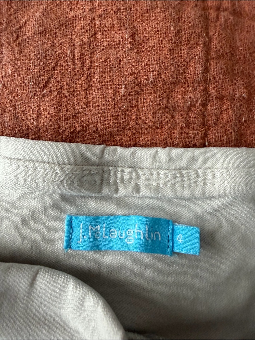 J. McLaughlin Masie Pull-On Pants 4 Stone Beige Slim Tapered Leg Elastic Waist - Picture 4 of 11